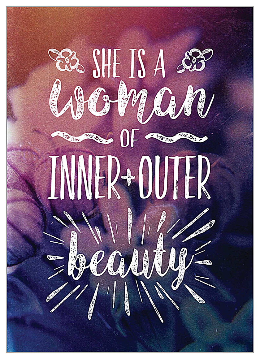 Woman of Beauty front - Invitation Cards Maker