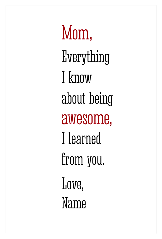 Roses for Mom back - Invitation Cards Maker