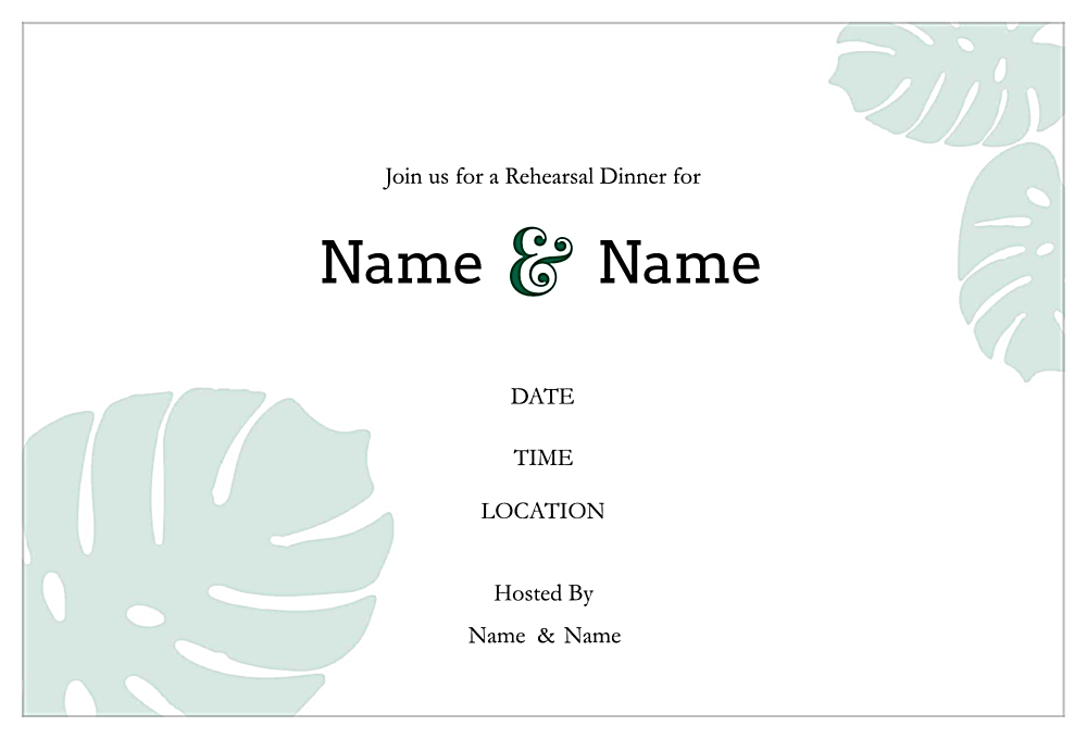 Rehearse Your Lines back - Invitation Cards Maker