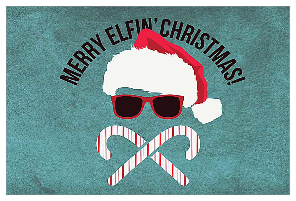 Merry Elfin' Christmas front - Invitation Cards Maker