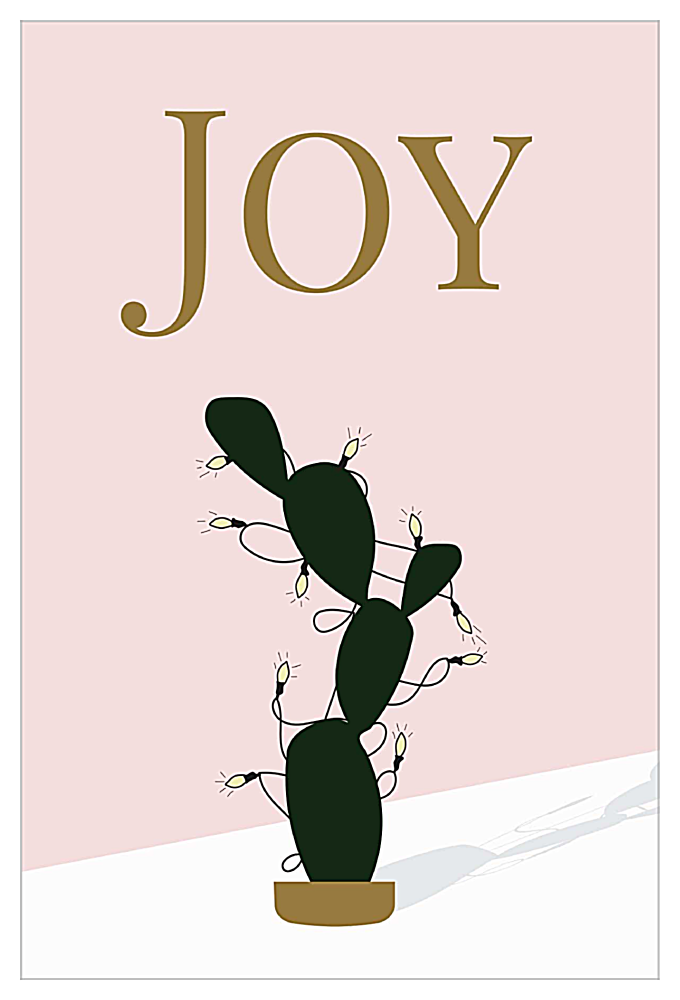 Joyful Christmas Cactus front - Invitation Cards Maker