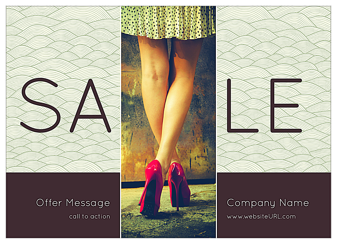 Wavy Sale front - Postcards Maker