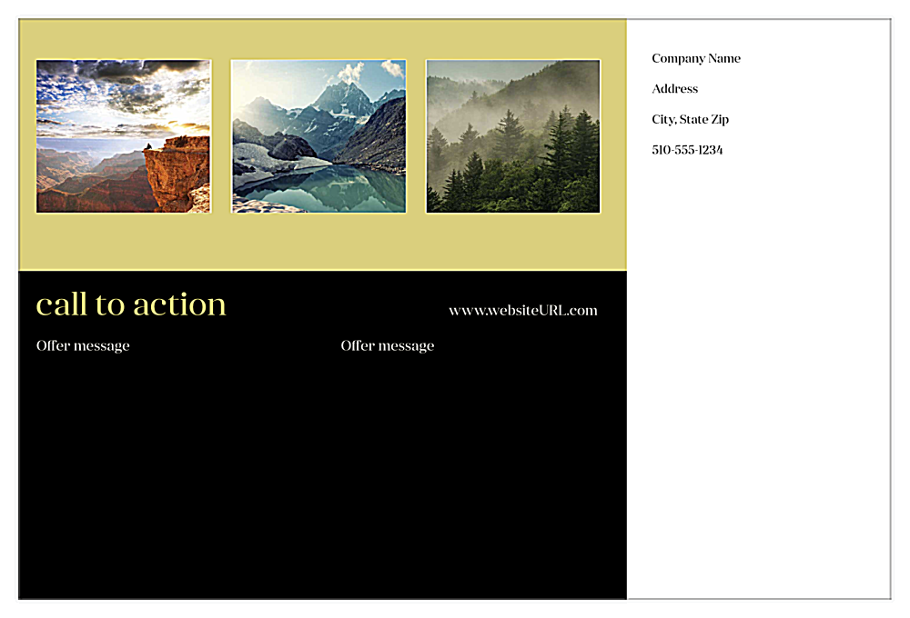 Print Custom Postcards with Call To Action Design Template back - Postcards Maker