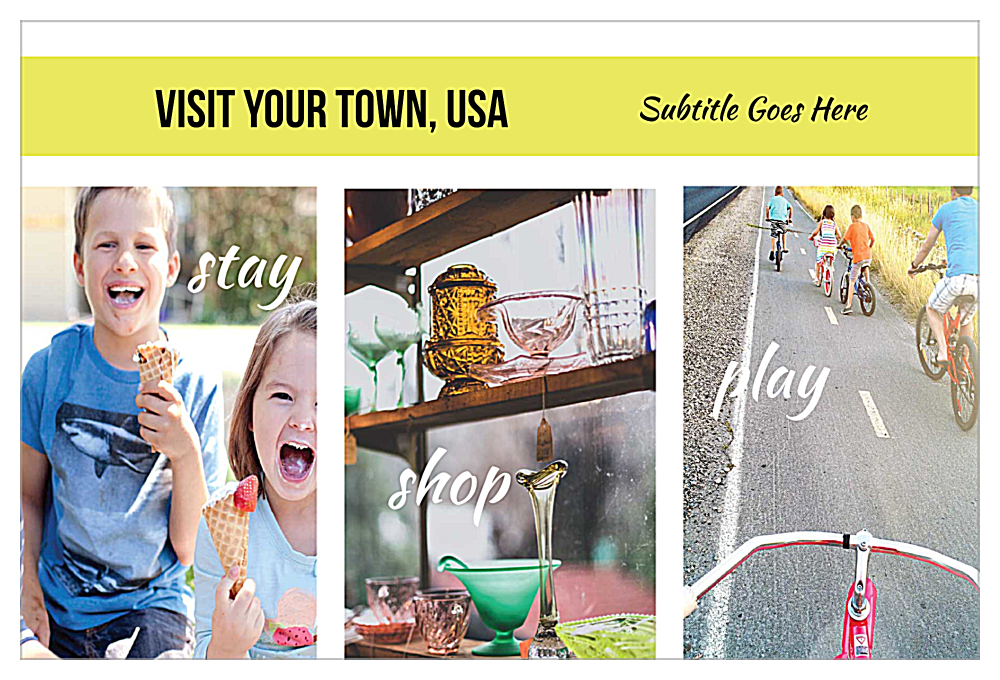 Small Town Tourism front - Postcards Maker