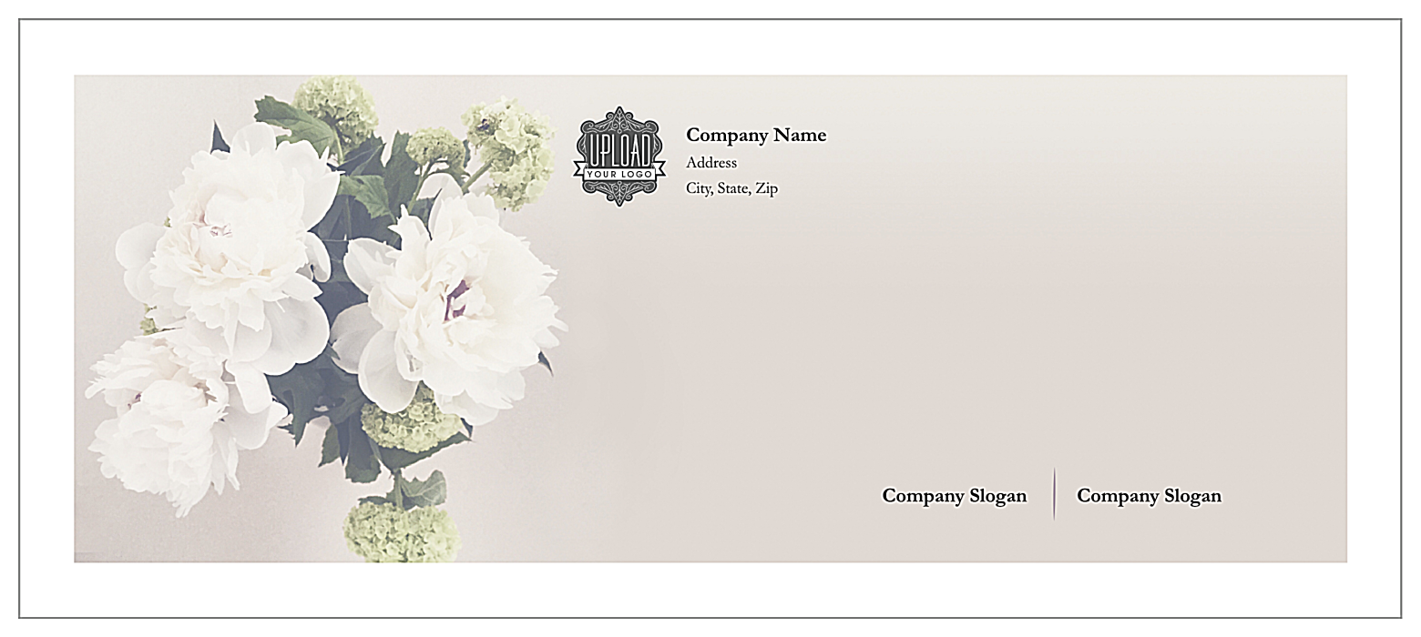 Hydrangea Elegance front - Standard Envelopes Maker
