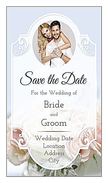 Floral Wedding front - Standard Magnets Maker