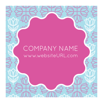 Personalize Our Floral Circle Sticker Design Template front - Stickers Maker