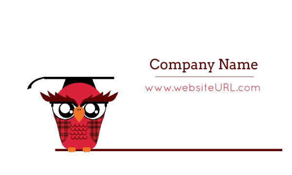 Classroom Owl front - Ultra Business Cards Maker