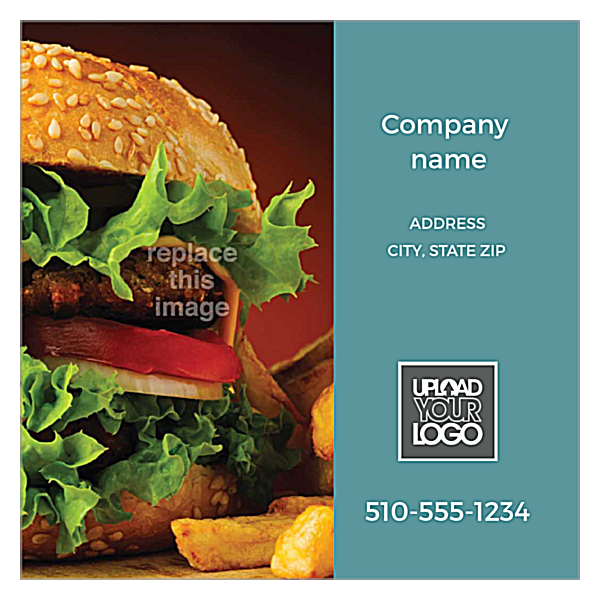 Burger & Fries front - Ultra Business Cards Maker