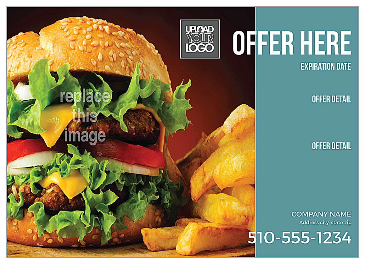Burger & Fries front - Ultra Postcards Maker
